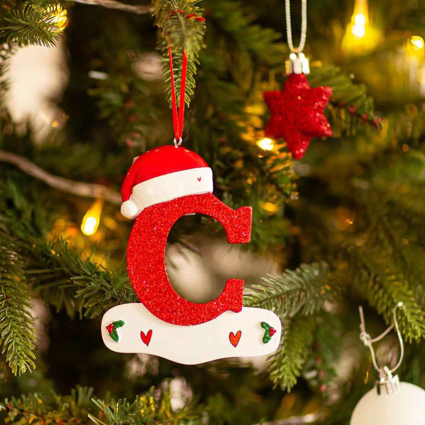 2024 26 Letters  Christmas Tree Decoration Letter Pendant