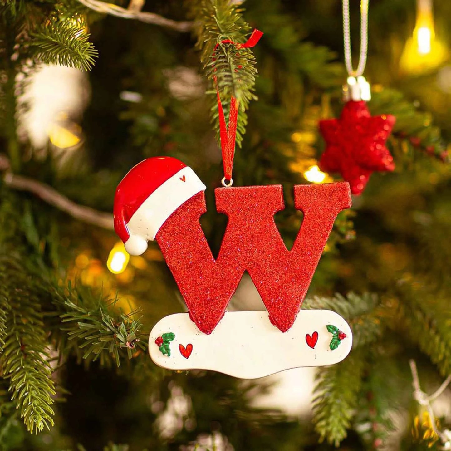 2024 26 Letters  Christmas Tree Decoration Letter Pendant