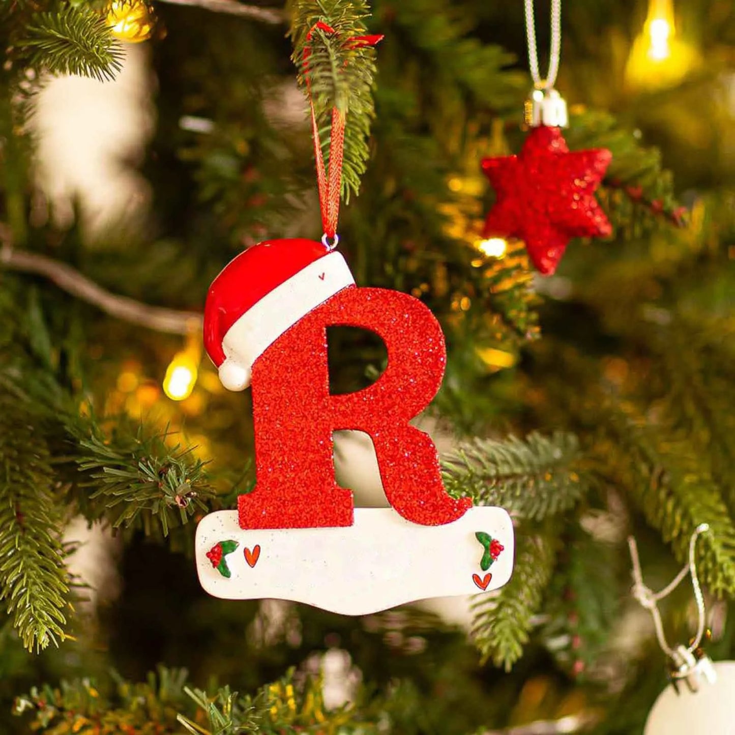 2024 26 Letters  Christmas Tree Decoration Letter Pendant