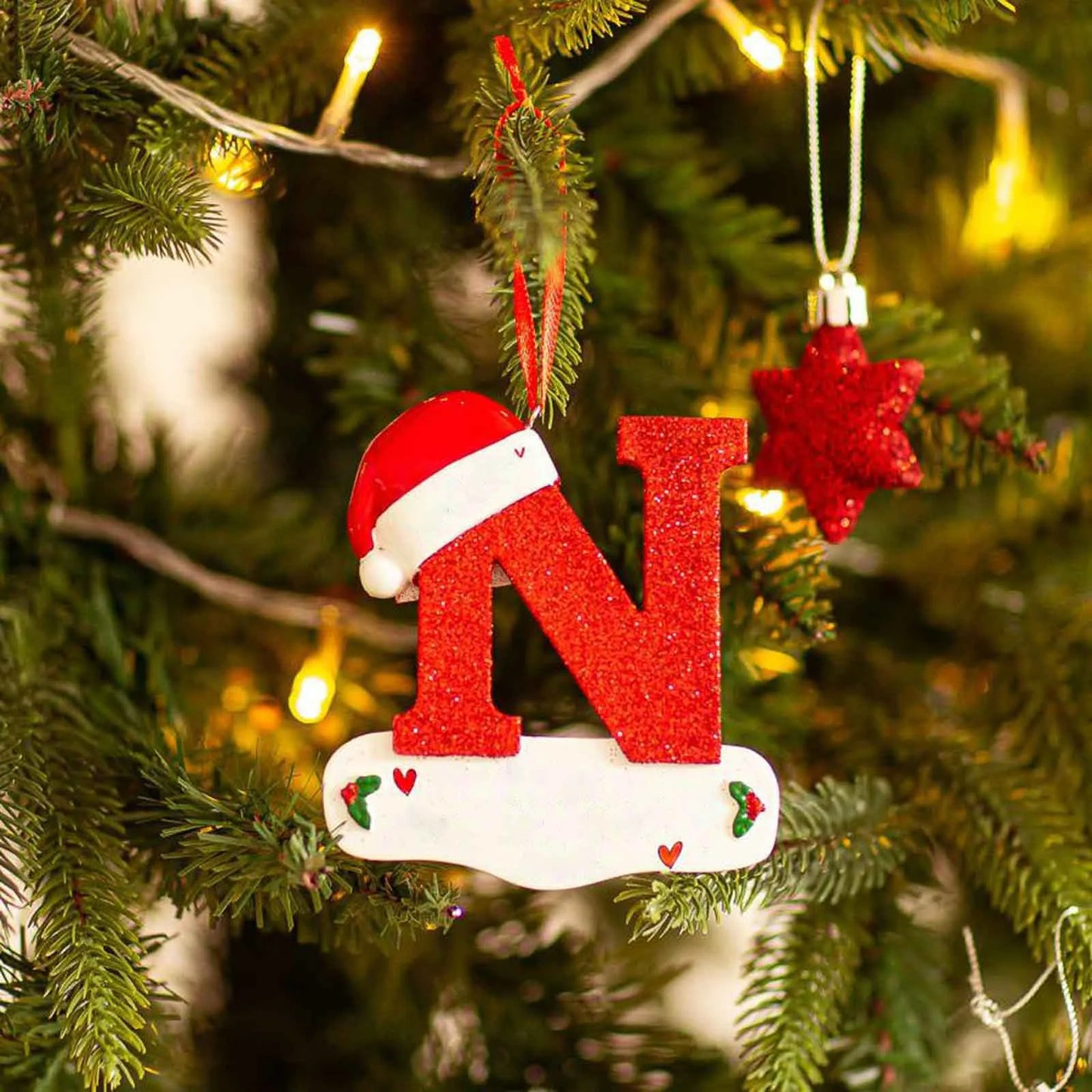 2024 26 Letters  Christmas Tree Decoration Letter Pendant