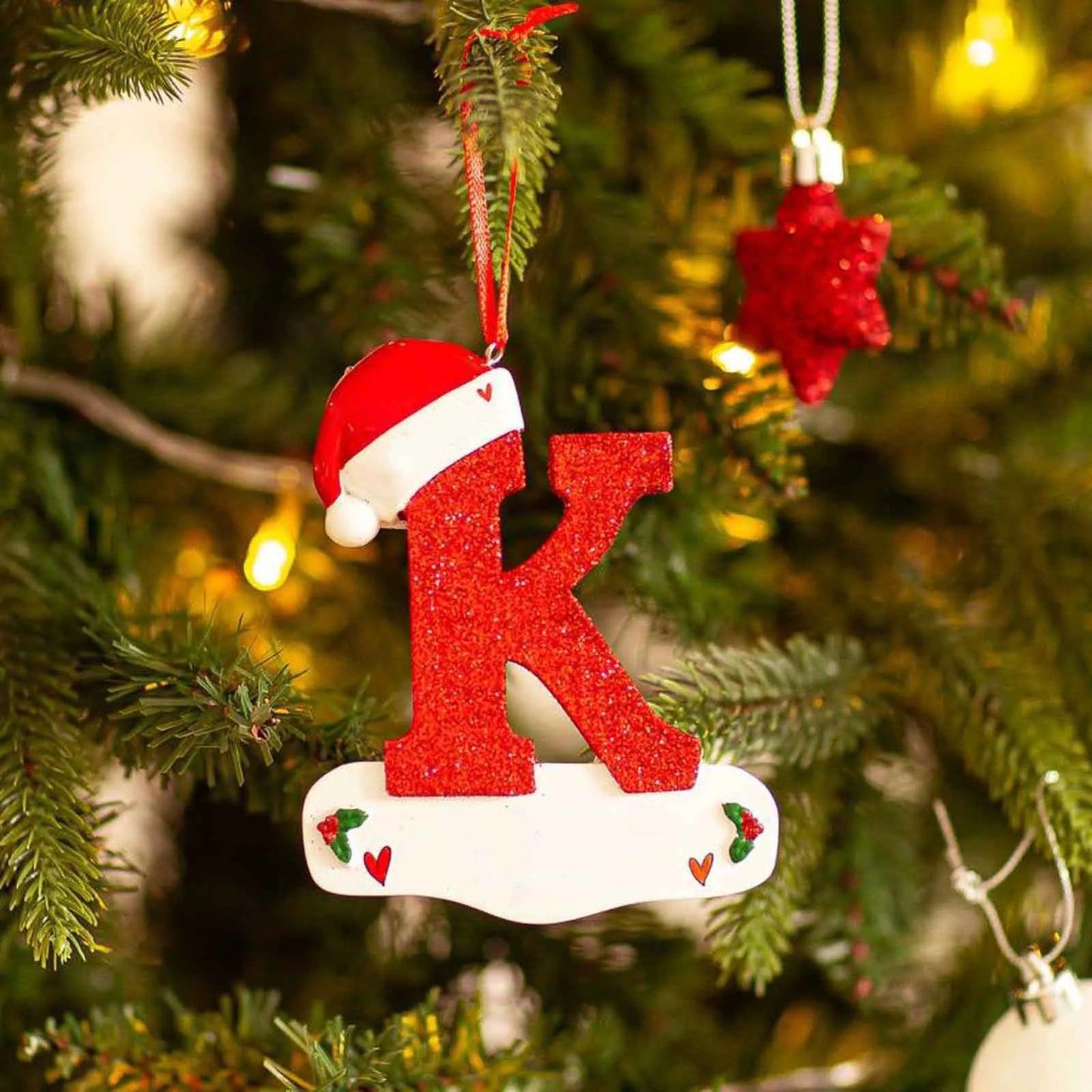 2024 26 Letters  Christmas Tree Decoration Letter Pendant