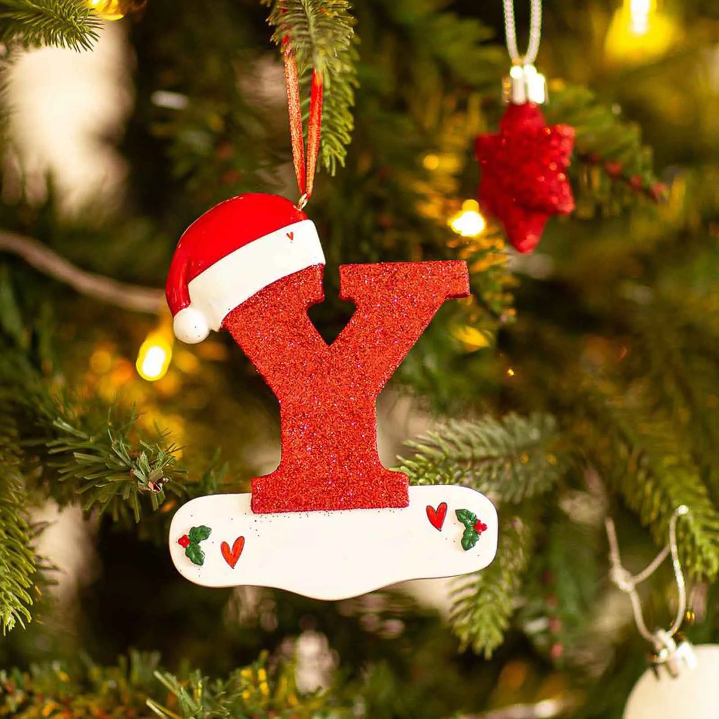 2024 26 Letters  Christmas Tree Decoration Letter Pendant