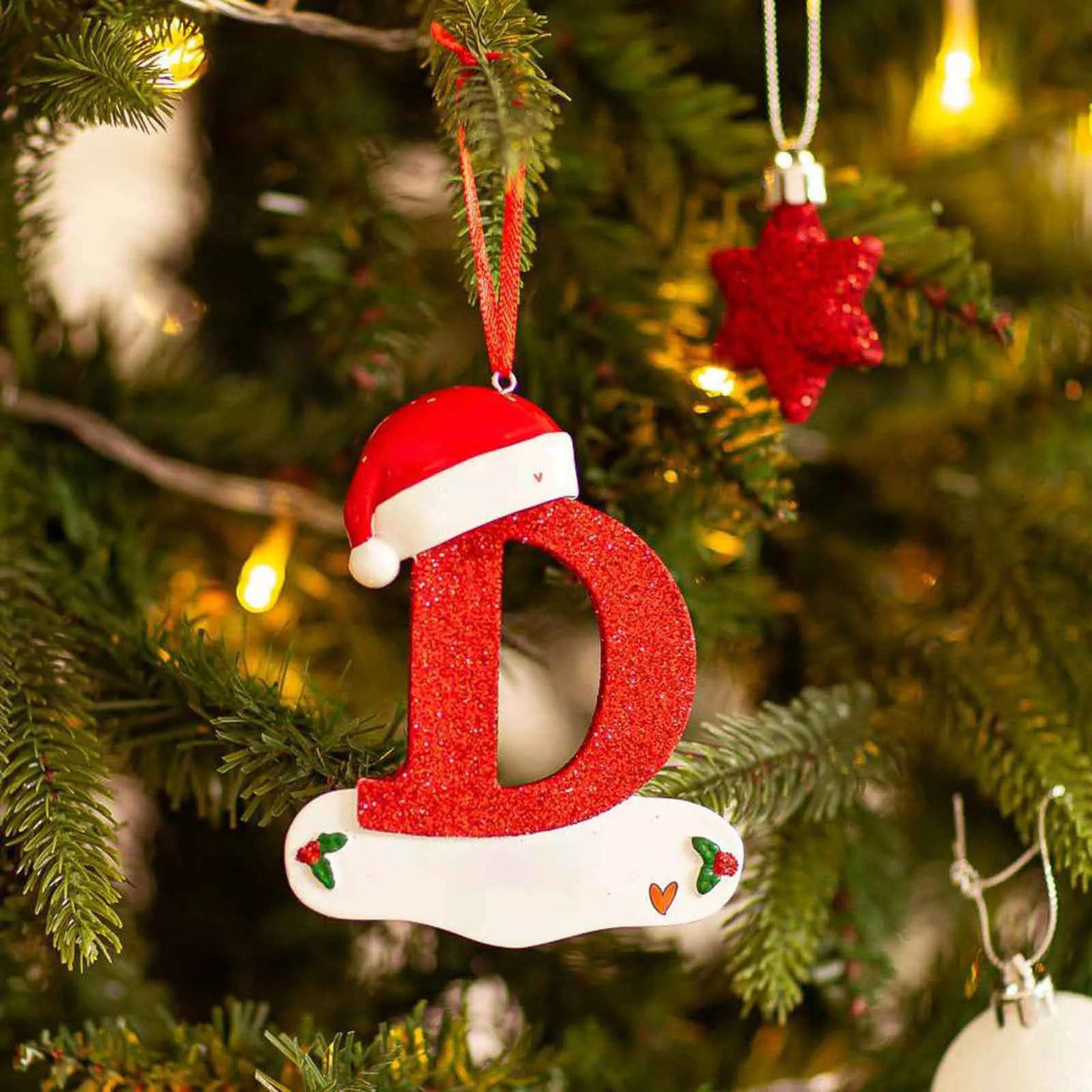 2024 26 Letters  Christmas Tree Decoration Letter Pendant