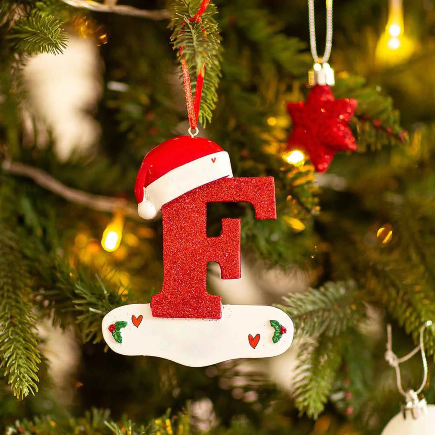 2024 26 Letters  Christmas Tree Decoration Letter Pendant