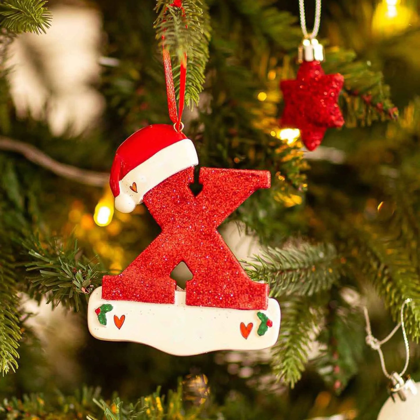 2024 26 Letters  Christmas Tree Decoration Letter Pendant