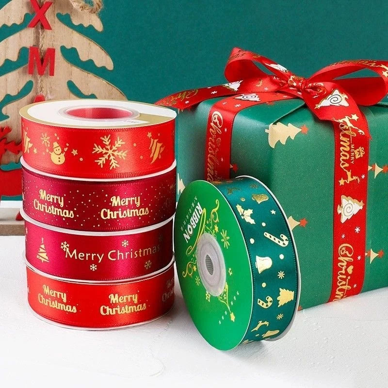 2024 4.6m 1inch 25mm Christmas Ribbon