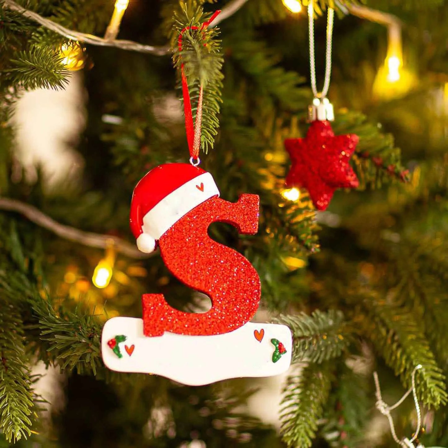 2024 26 Letters  Christmas Tree Decoration Letter Pendant