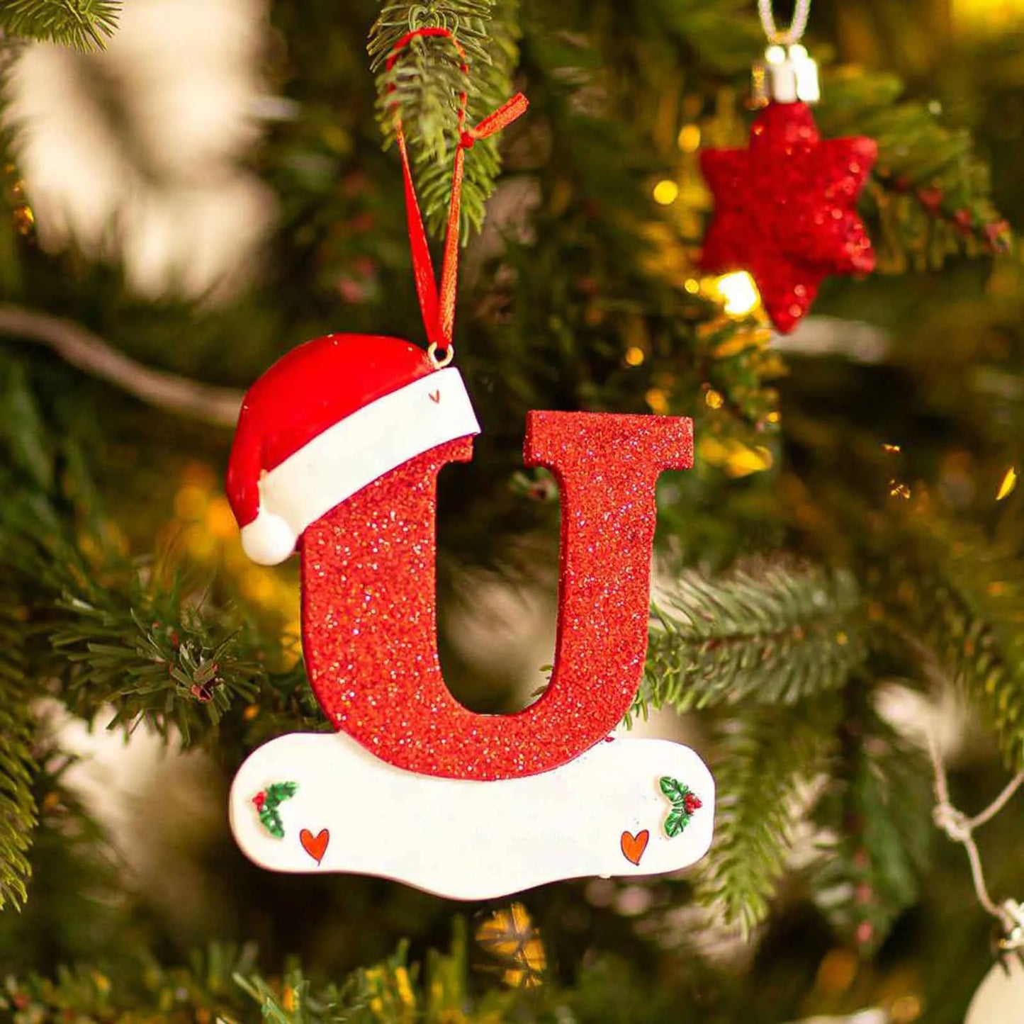 2024 26 Letters  Christmas Tree Decoration Letter Pendant