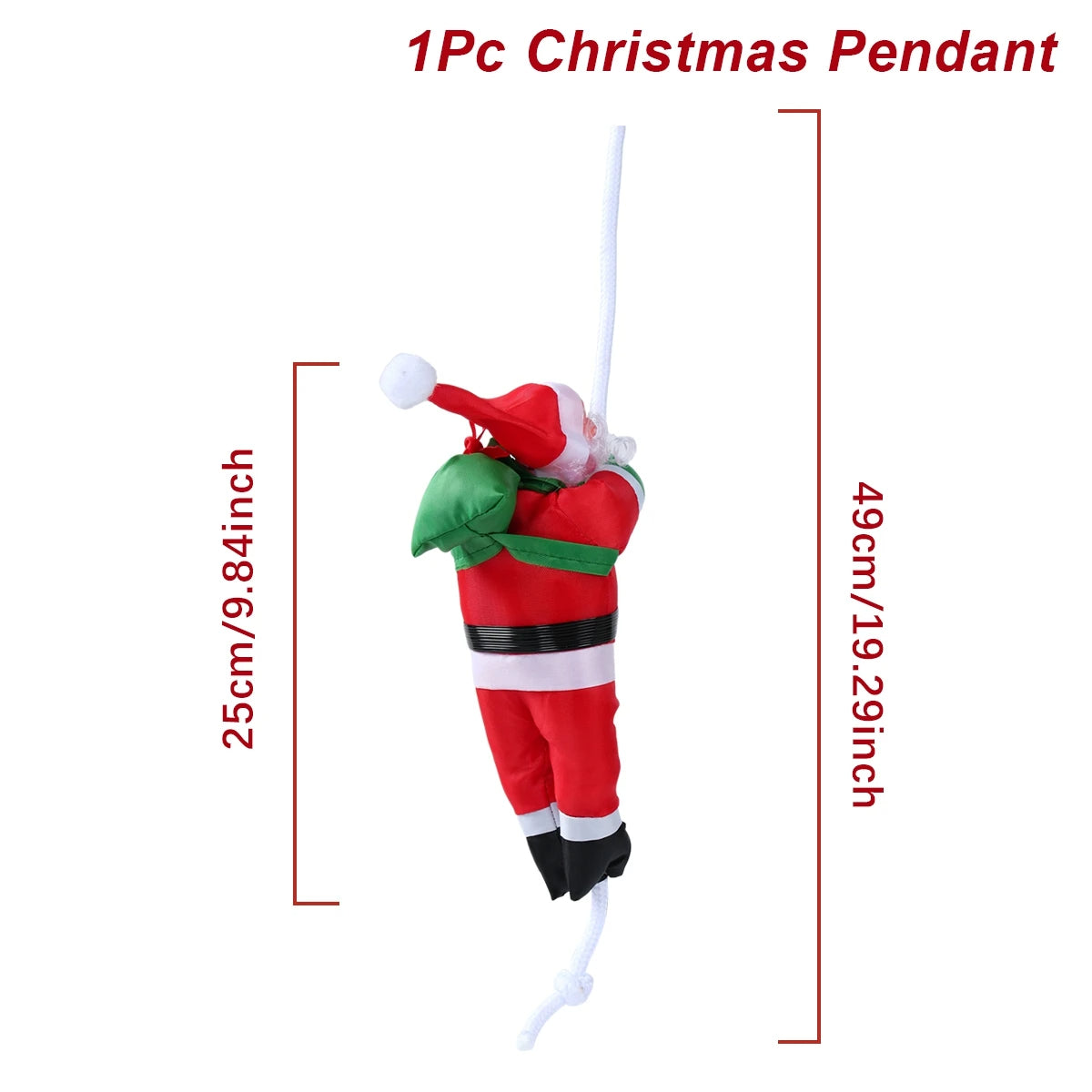 Santa Claus Climbing Ladder Pendant