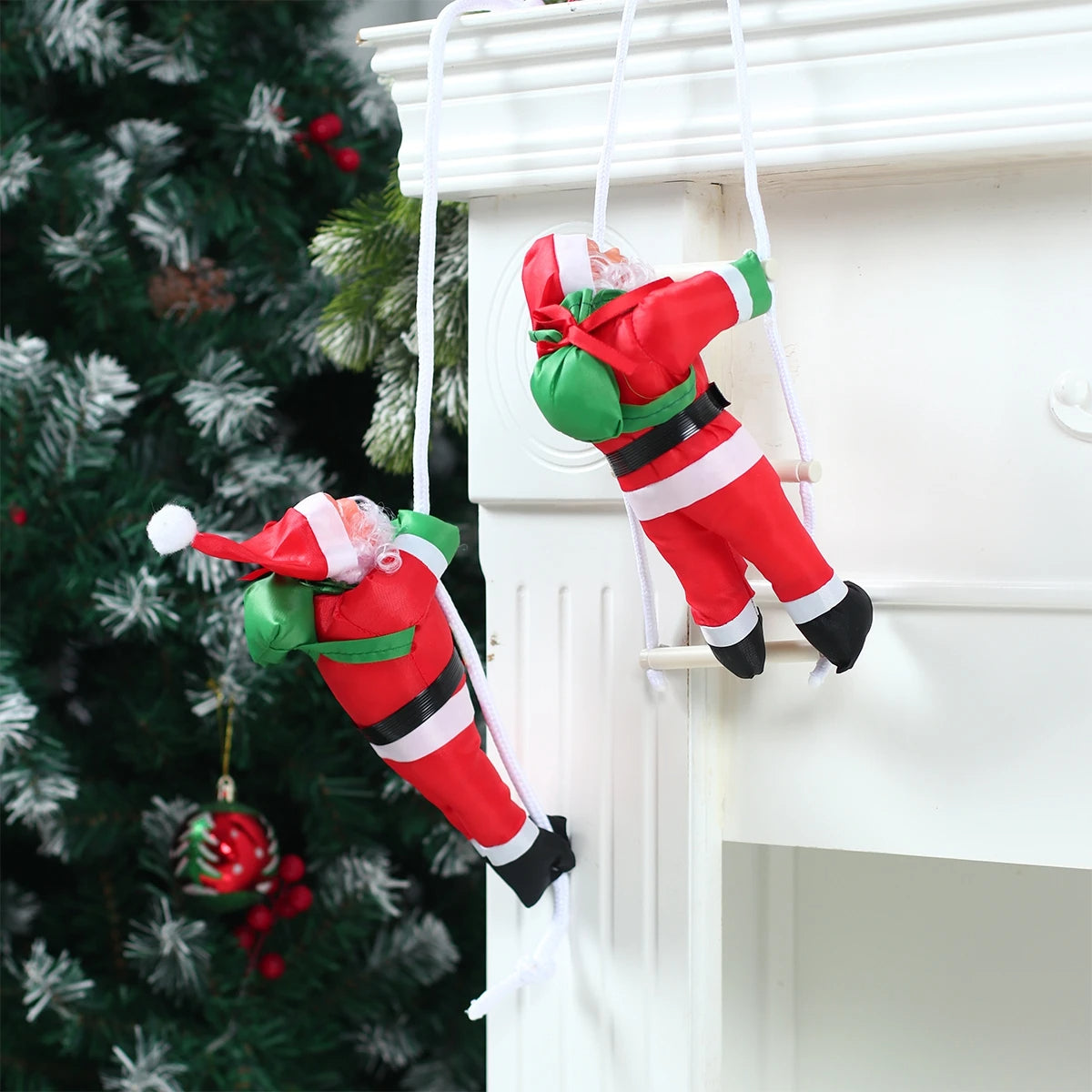 Santa Claus Climbing Ladder Pendant