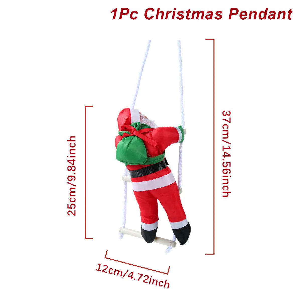 Santa Claus Climbing Ladder Pendant