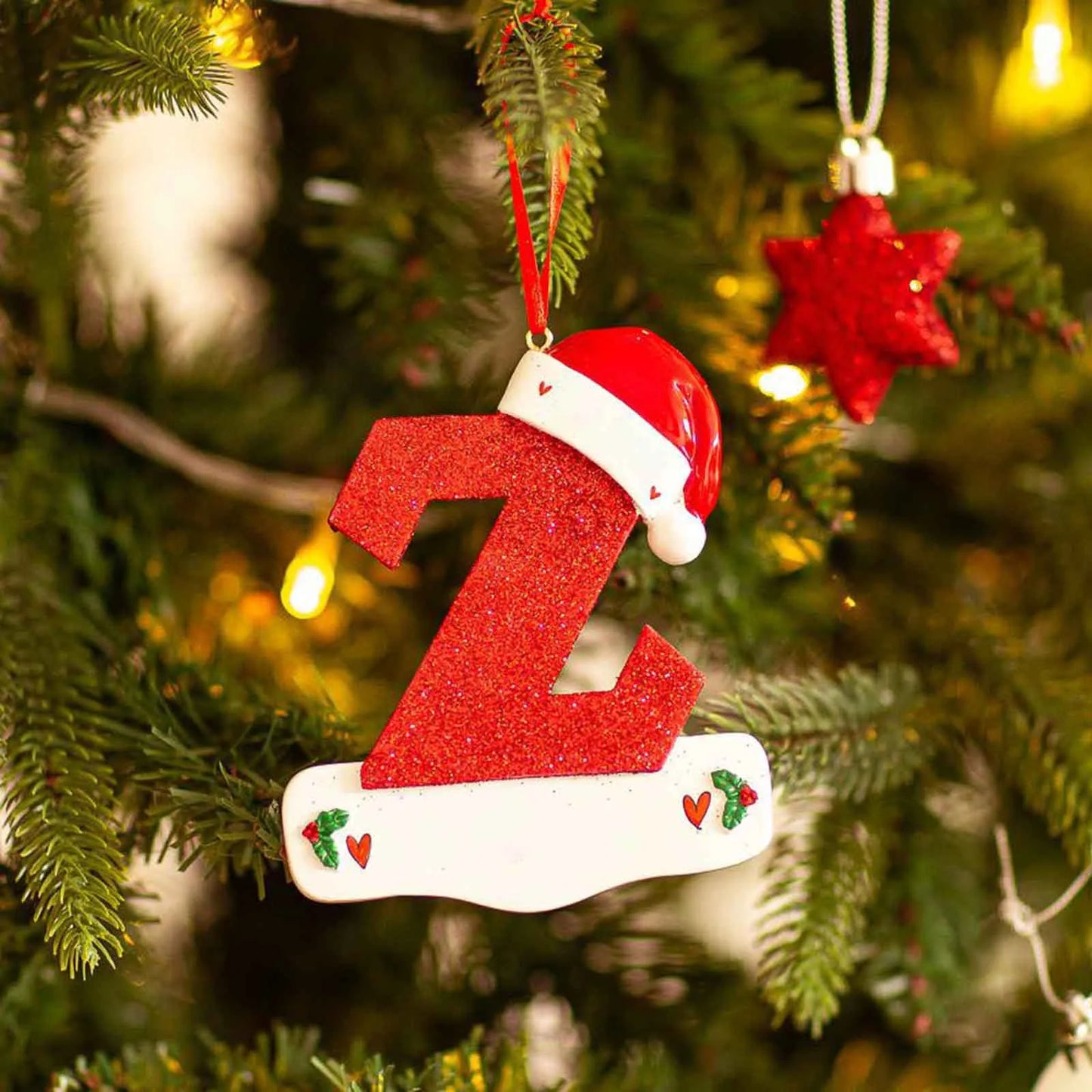 2024 26 Letters  Christmas Tree Decoration Letter Pendant