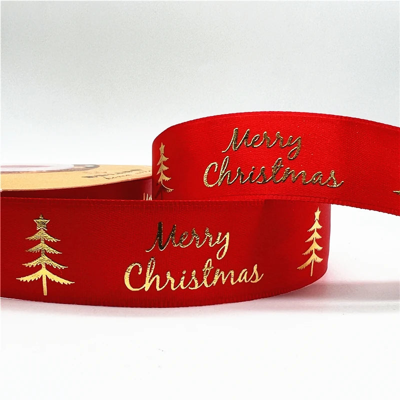 2024 4.6m 1inch 25mm Christmas Ribbon