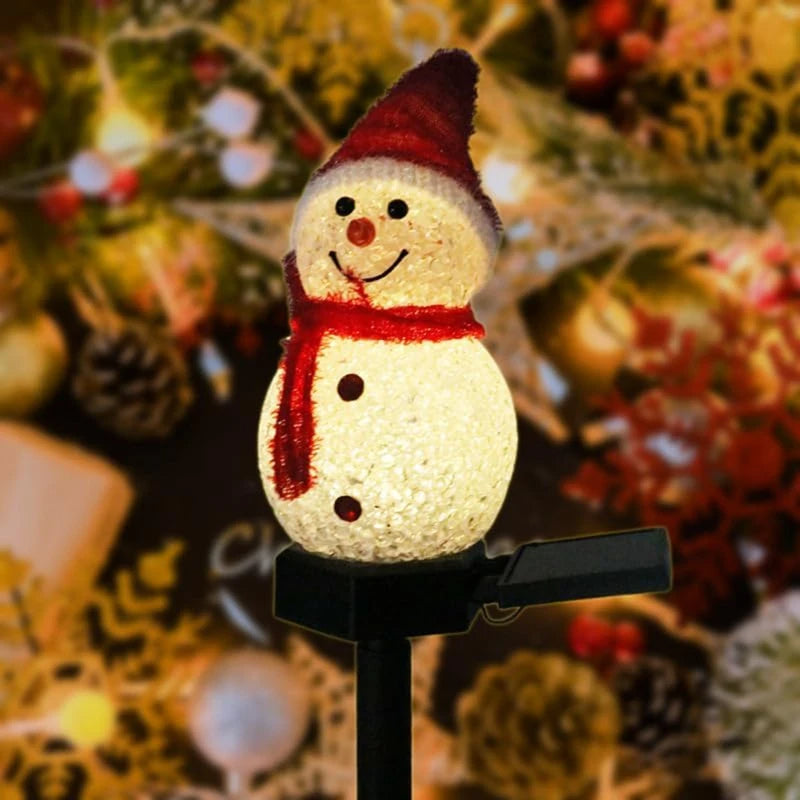 Snowman Christmas Outdoor Solar Powered Stakes Lights