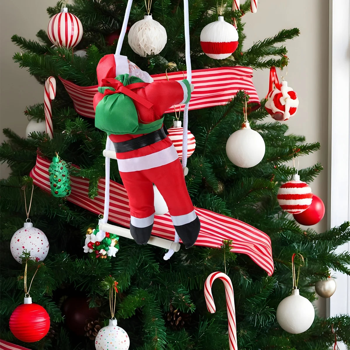 Santa Claus Climbing Ladder Pendant