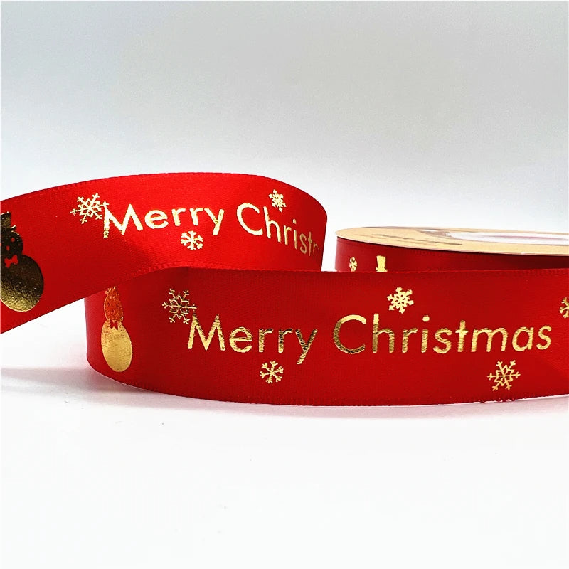 2024 4.6m 1inch 25mm Christmas Ribbon