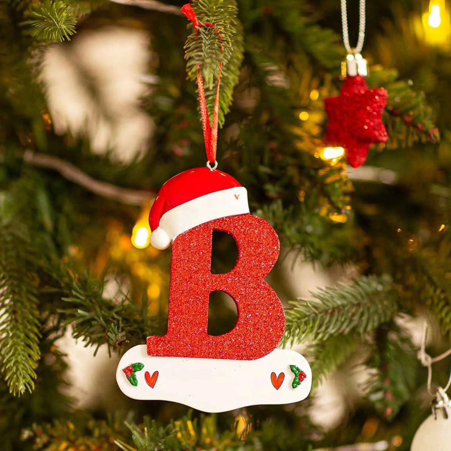 2024 26 Letters  Christmas Tree Decoration Letter Pendant